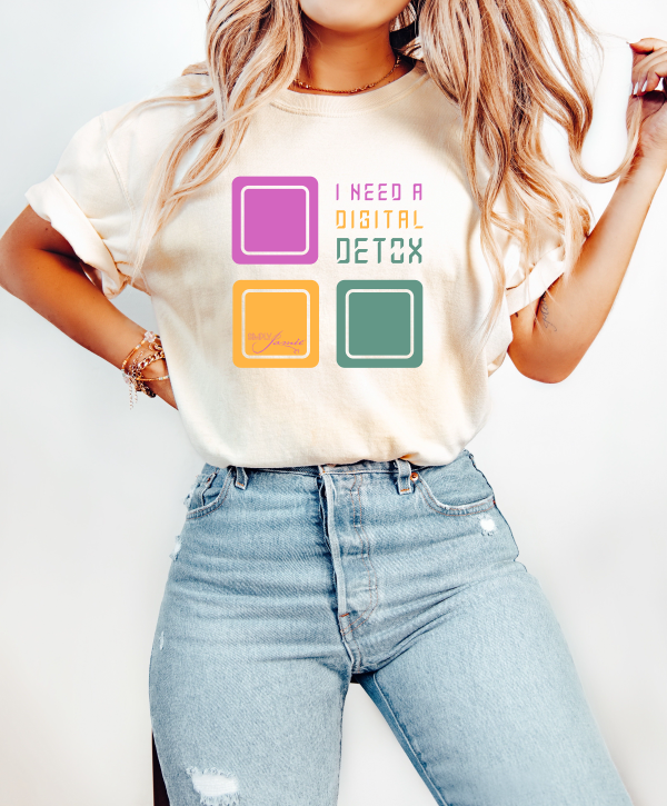 I Need A Digital Detox | White Unisex Shirt